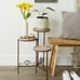 Folding Wood-Top Multi-Level Plant Stand