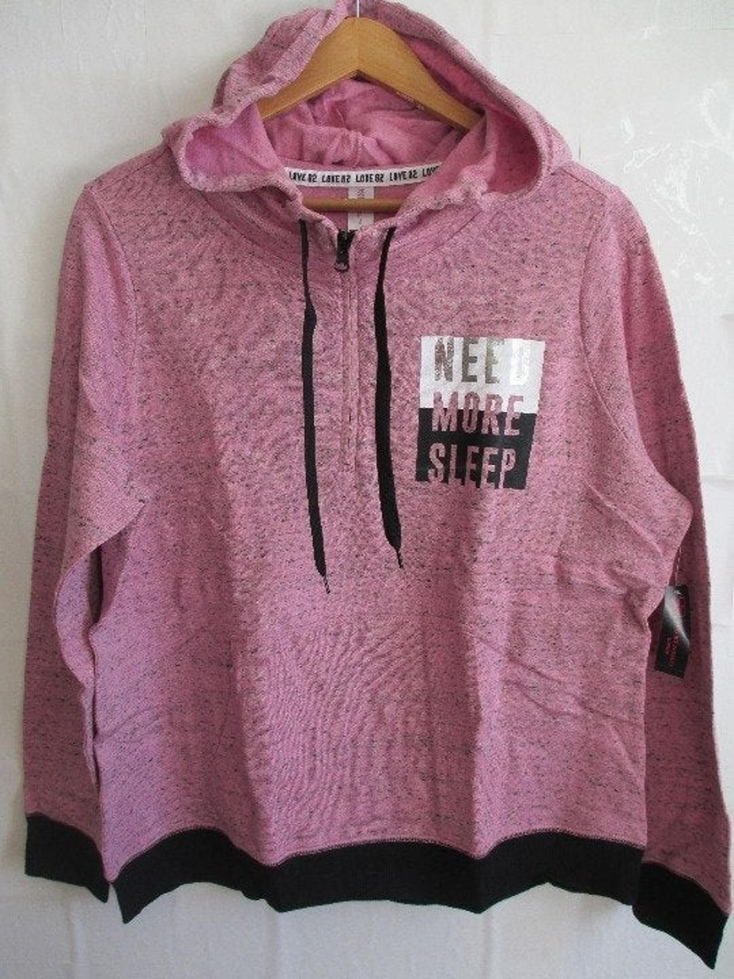 Womens Pink Hoodie XL Sweat Top Jacket