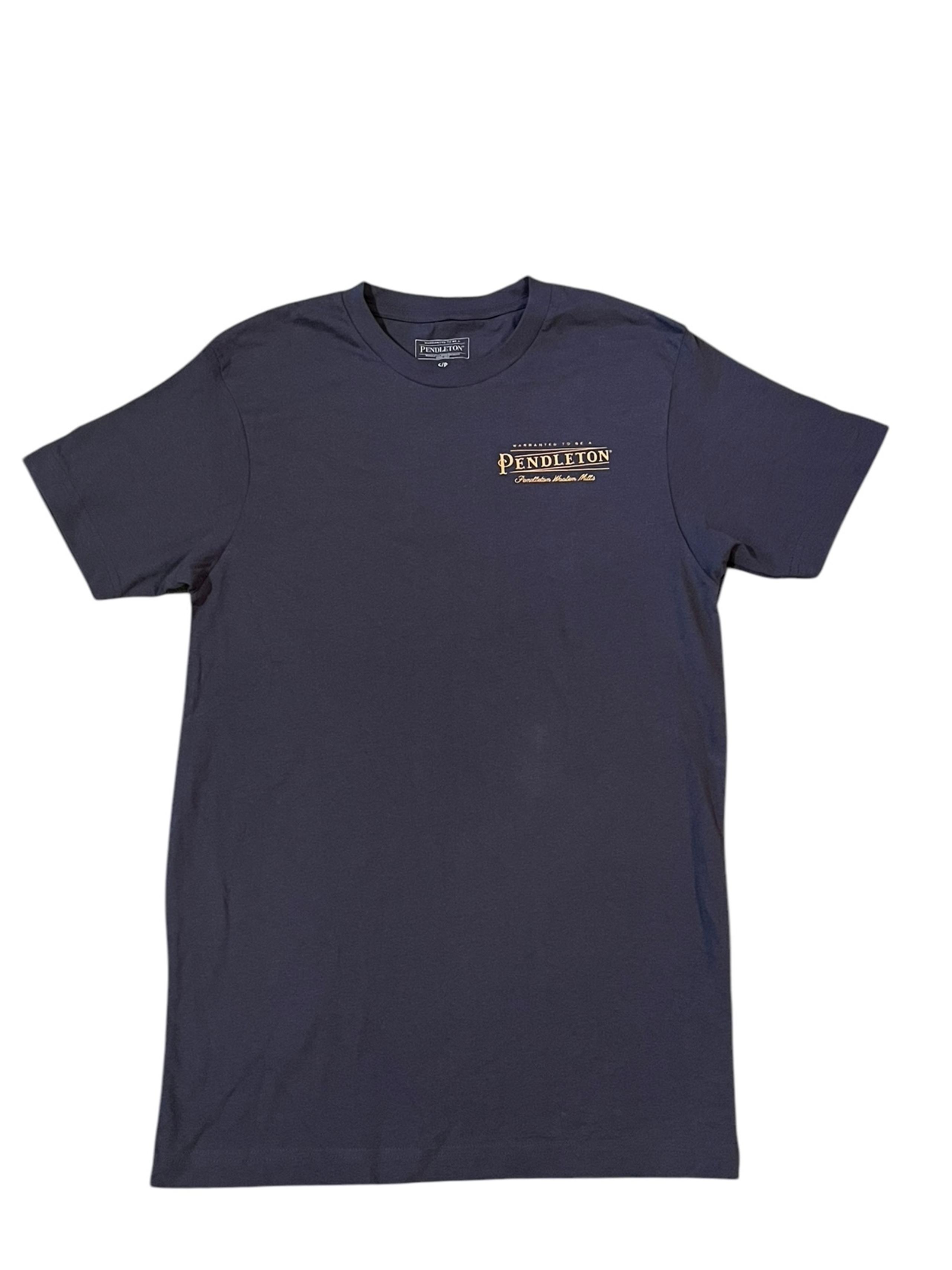 Pendleton T-Shirt Men Size Navy Blue Short Sleeve 100% Cotton