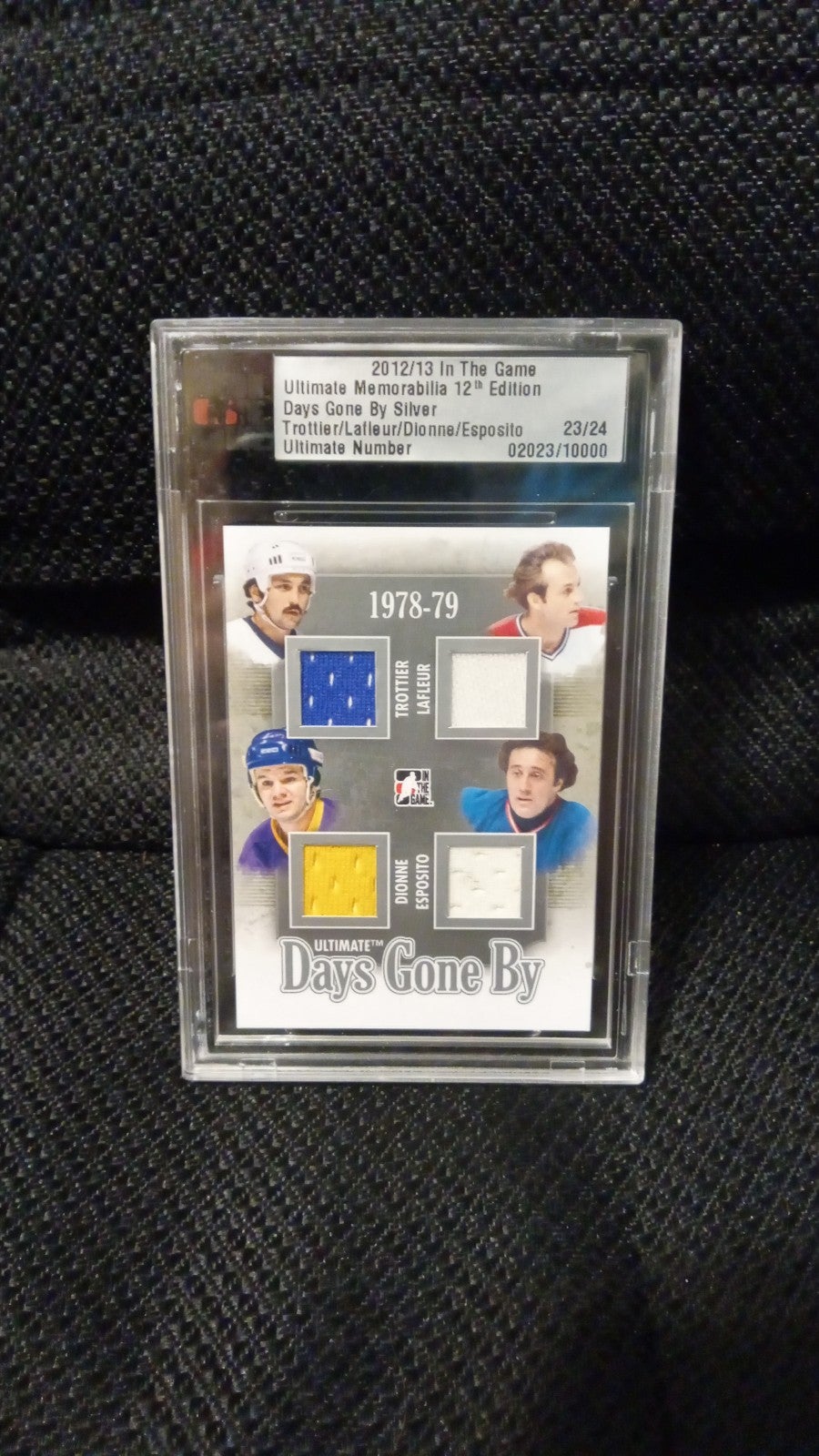 2012-13 ITG Ultimate Memorabilia Trottier/Lafleur/Dionne/Esposito Game-Used