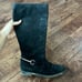 Gucci Over The Knee Black Suede Boots Sz 9 Used Condition