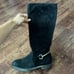 Gucci Over The Knee Black Suede Boots Sz 9 Used Condition