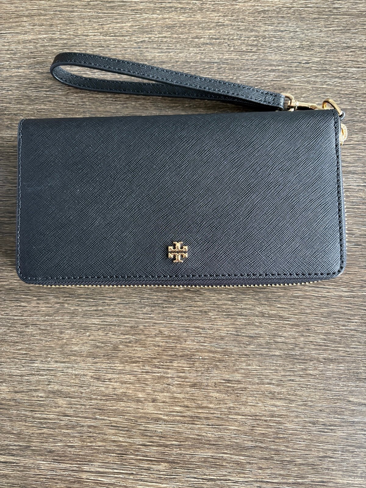 Tory Burch Emerson Wristlet Zip in Black **Brand New w/ Tags**