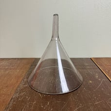 Antique Hand Blown Clear Glass Funnel Pat June 17 1884 Science Biology Chemistry