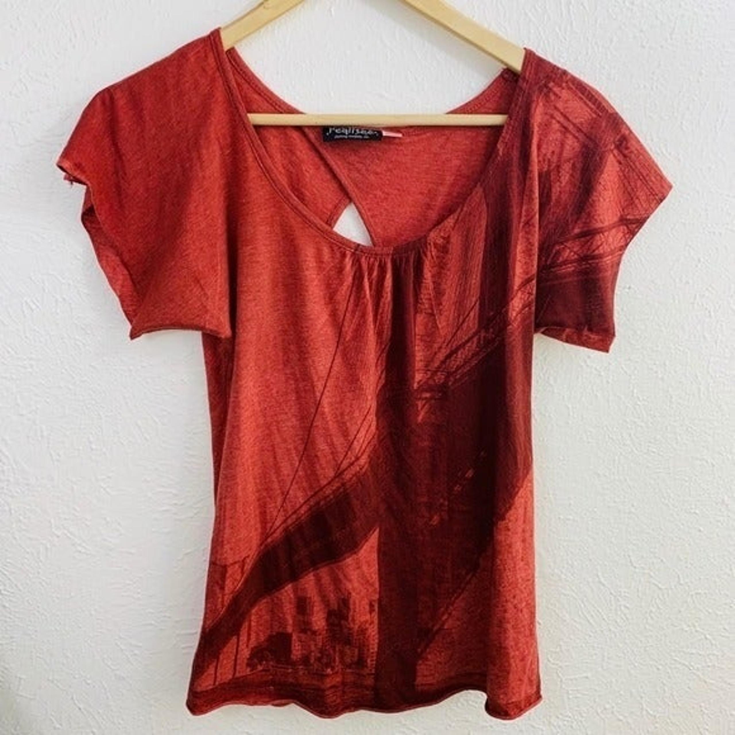 EUC Topshop Realitee Open Back Red Top