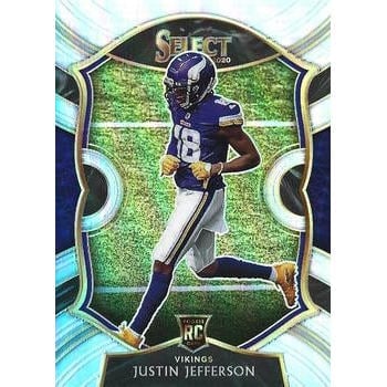2020 Panini Select Silver Prizm Justin Jefferson #61 Minnesota Vikings