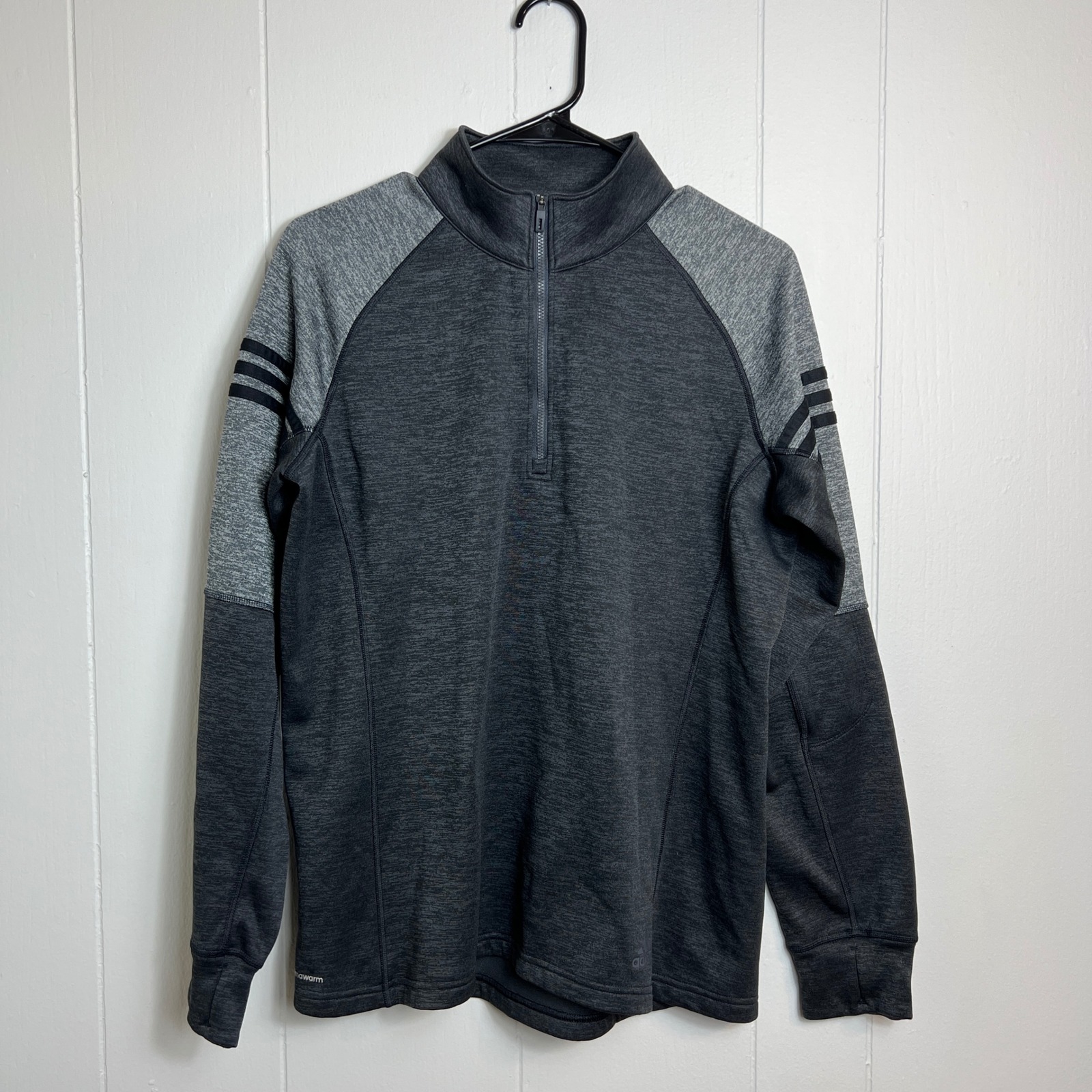 Adidas ClimaWarm Gray Pullover Activewear Training Top