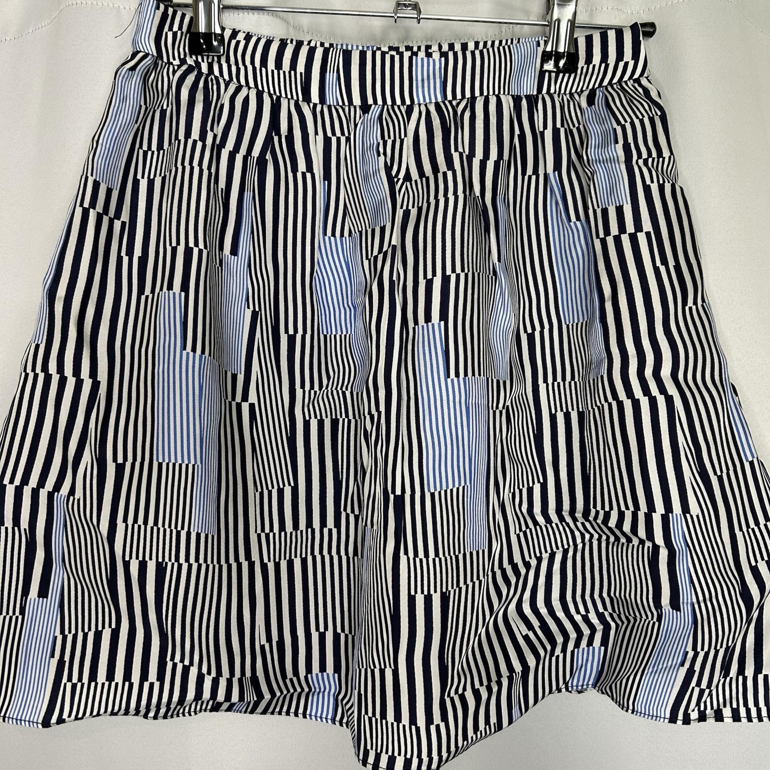 Armani Exchange Grid Mix Striped A-Line Mini Skirt Size 0 Retail $110