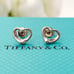 383【Tiffany】Silver Open Heart Earrings