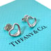 383【Tiffany】Silver Open Heart Earrings