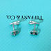 383【Tiffany】Silver Open Heart Earrings