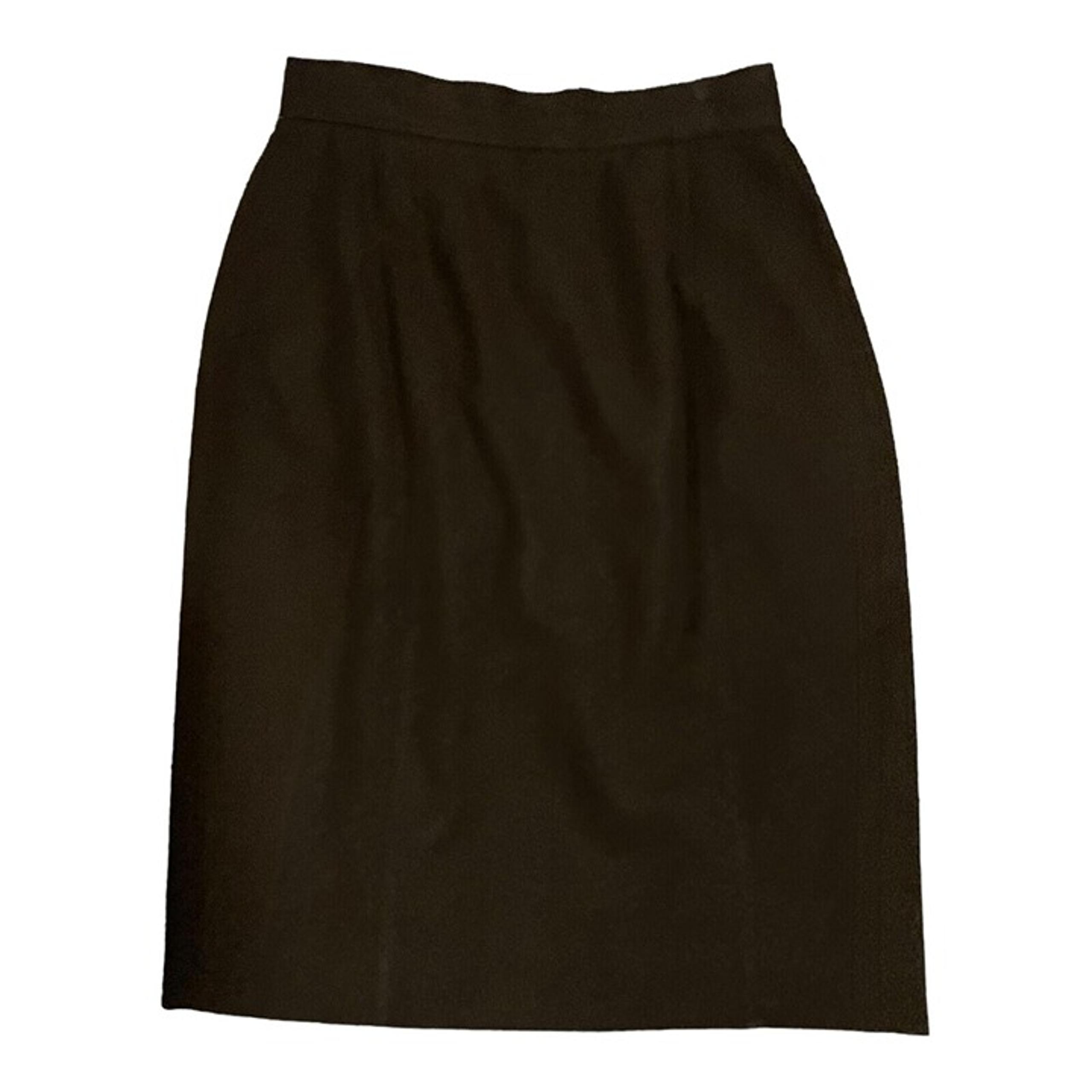 JH COLLECTIBLES Black Wool Solid Print A-line Skirt Size 14