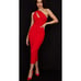 VALENTINA Large bigger cup SCARLET ASYMMETRIC CUTOUT MIDI DRESS 275
