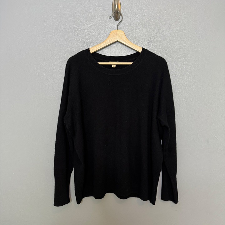 J.CREW cashmere crewneck sweater in black size M