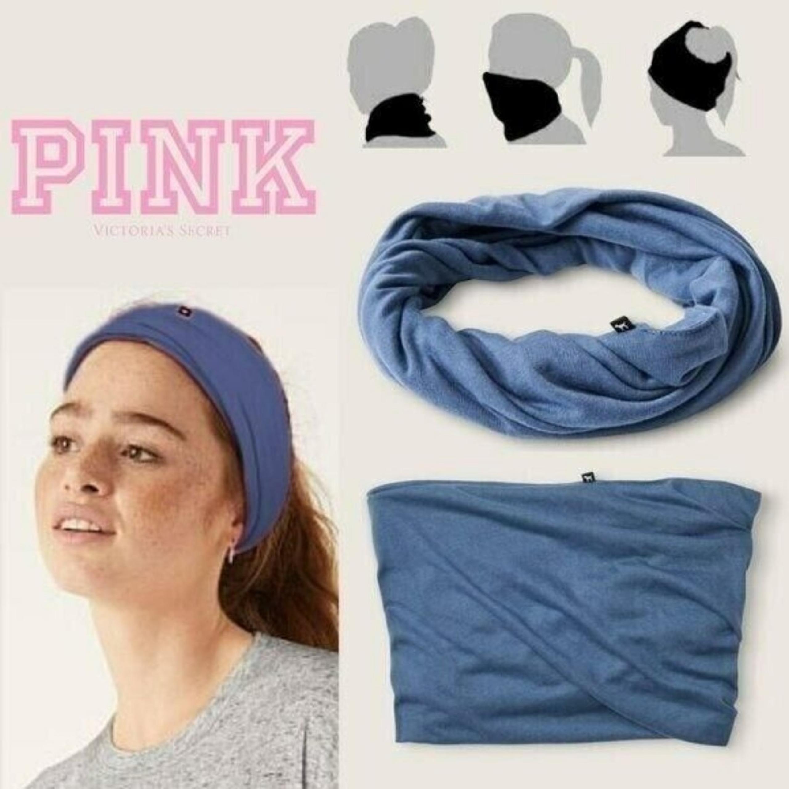 NWT VICTORIA'S SECRET PINK ALL-IN-ONE CONVERTIBLE MASK HEADBAND SCARF-NWT-$16.95