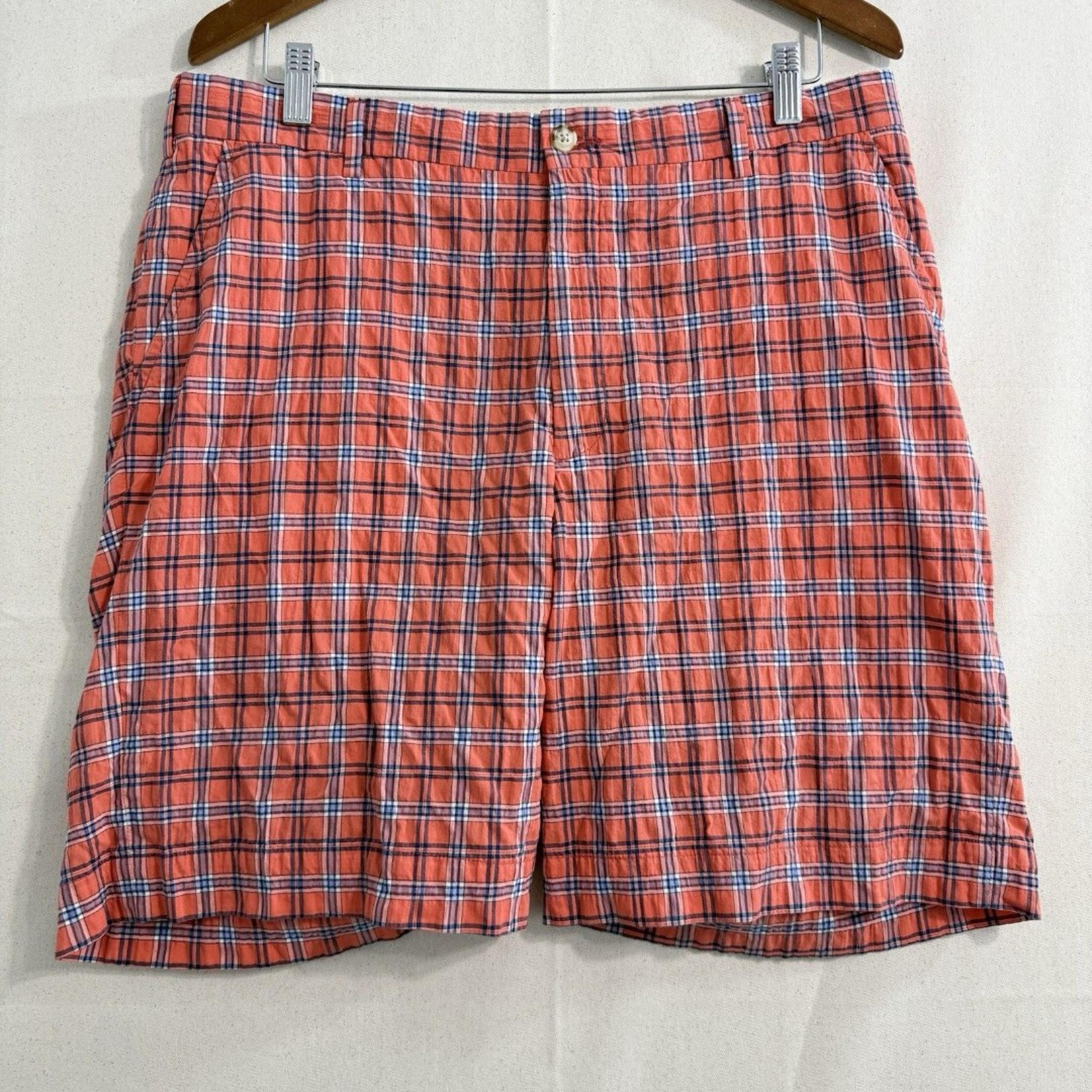 Vintage BERLE Golf Mens Shorts Plaid Chino Size 36 Multicolor