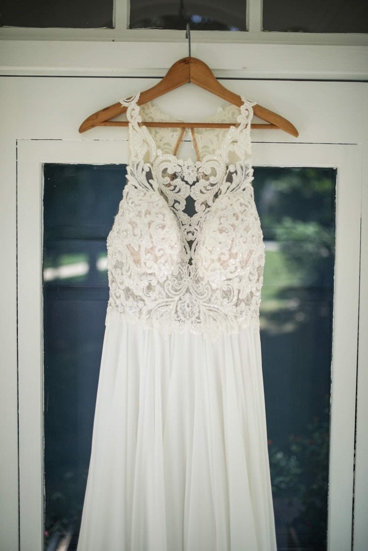 2800 Essence of Australia BOHO racer back wedding gown