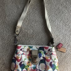 Coach Multi Color Signature C Crossbody Like New As Pictured Adjustable Strap