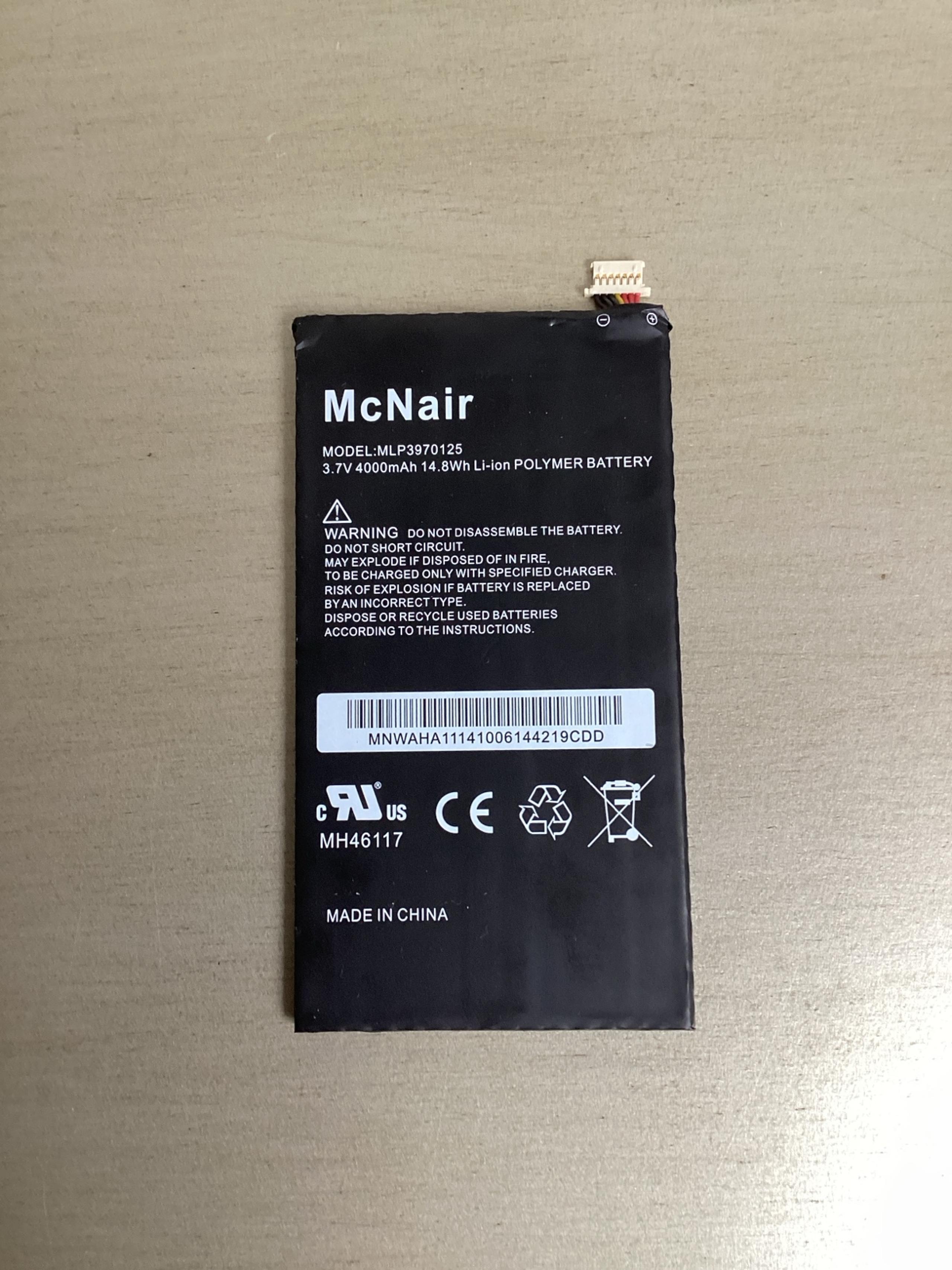 OEM McNair MLP3970125 Verizon Ellipsis 7 Lithium Li-ion Battery 3.7v 4000mAH