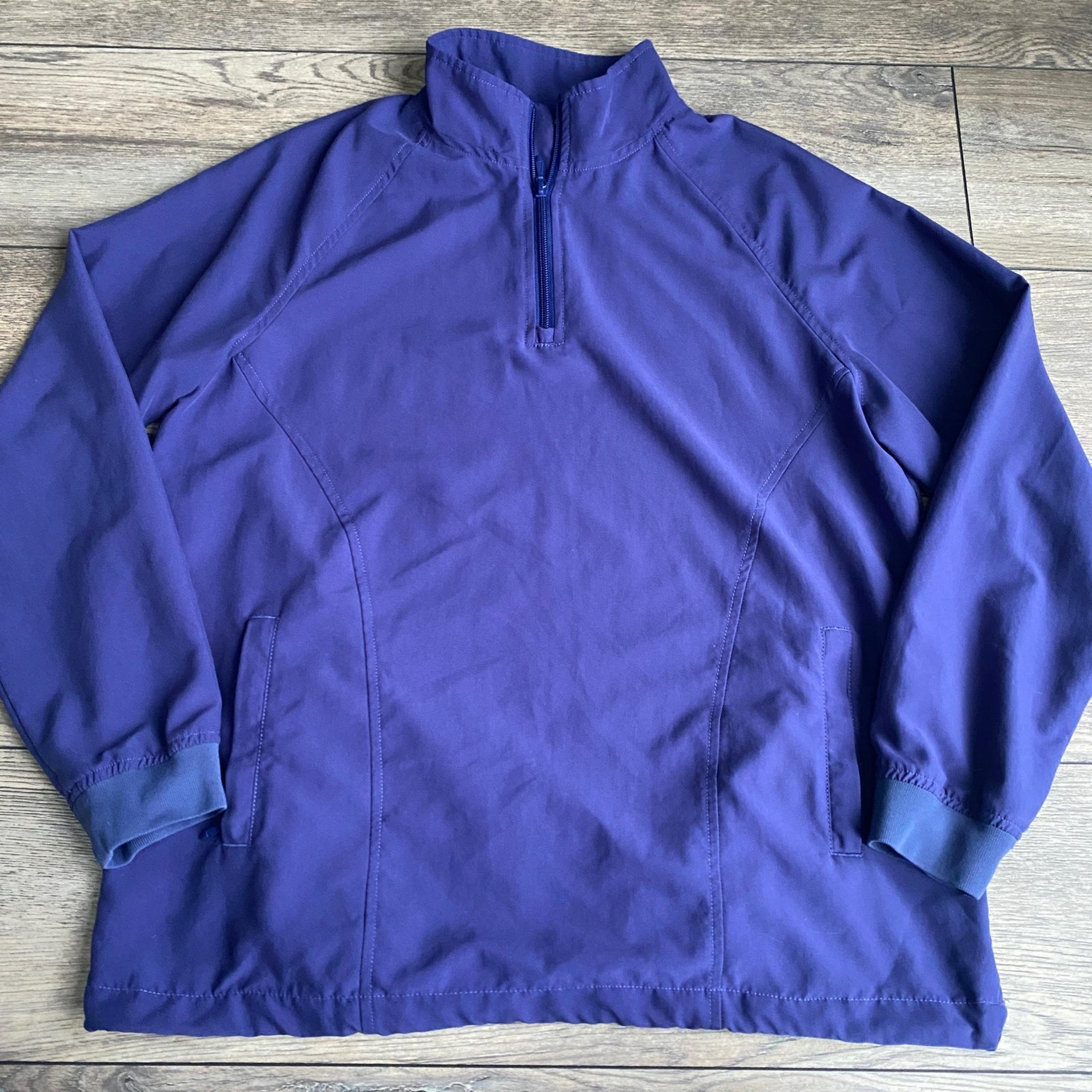 Mens Duluth Trading Bogey 1/4 Zip Pullover Windbreaker Jacket Golf Blue Sz M