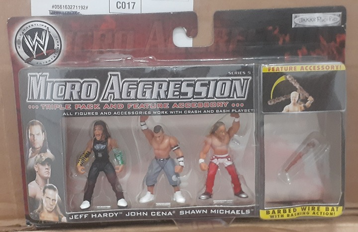 WWE Jakks Micro Aggression Series 5 Jeff Hardy, John Cena & Shawn Michaels 3 pk
