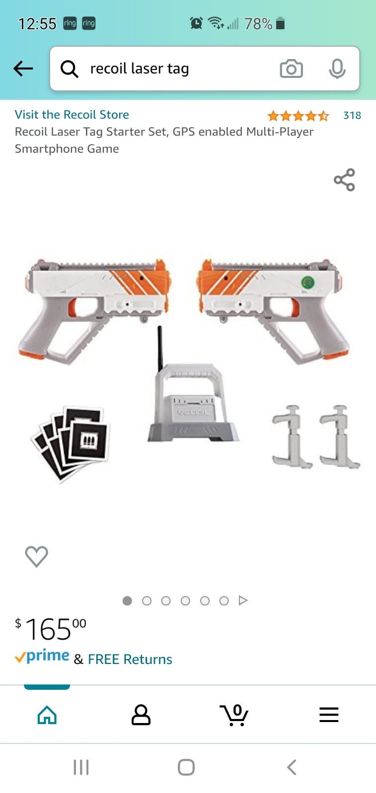 Recoil Laser Tag Starter Set, GPS enable