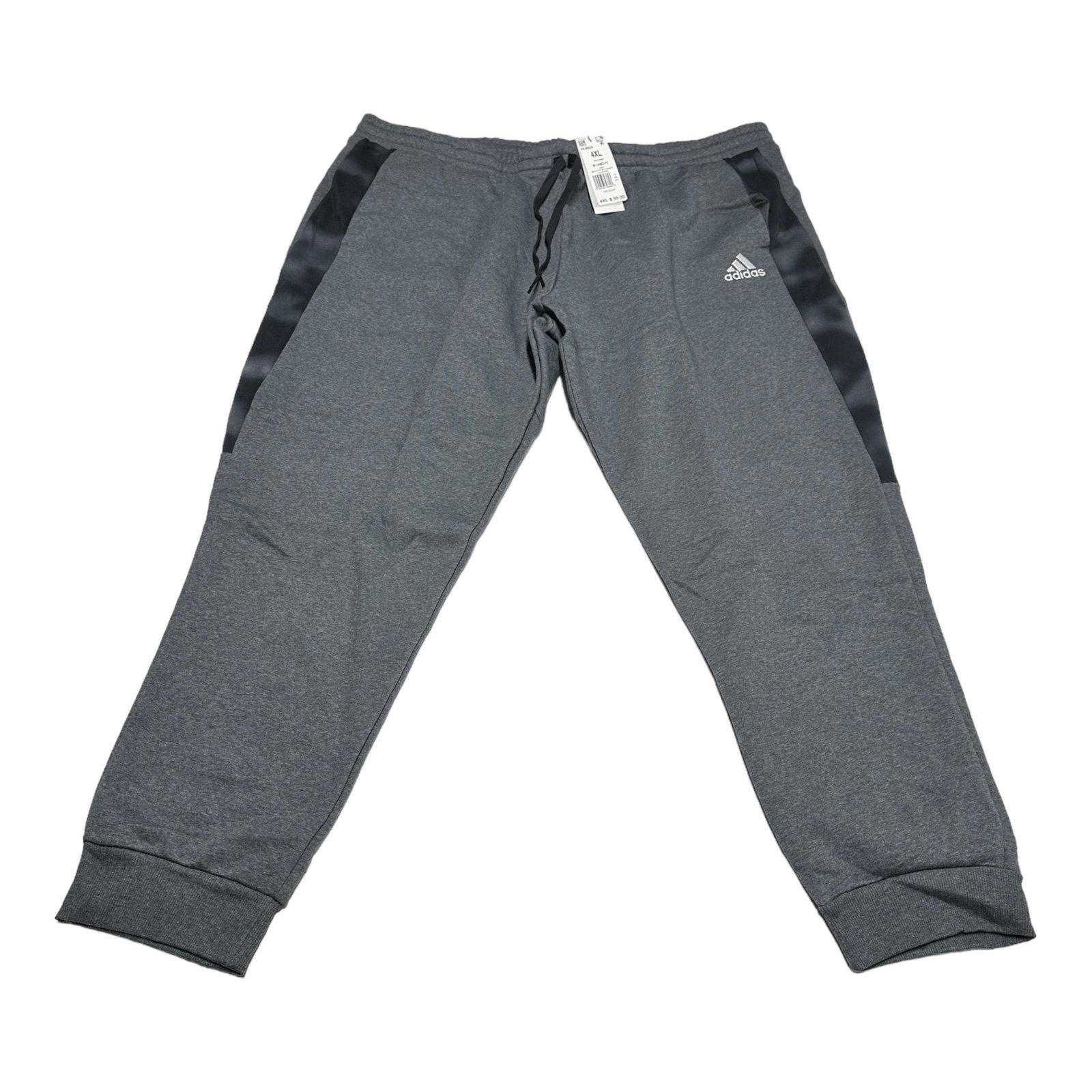 NWT Men's Adidas Fleece Joggers Camo Gray Athletic Sweat Pants Size 4XL