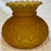 Vintage L. E. SMITH Satin Amber MOON & STARS Glass Hurricane Lamp Shade