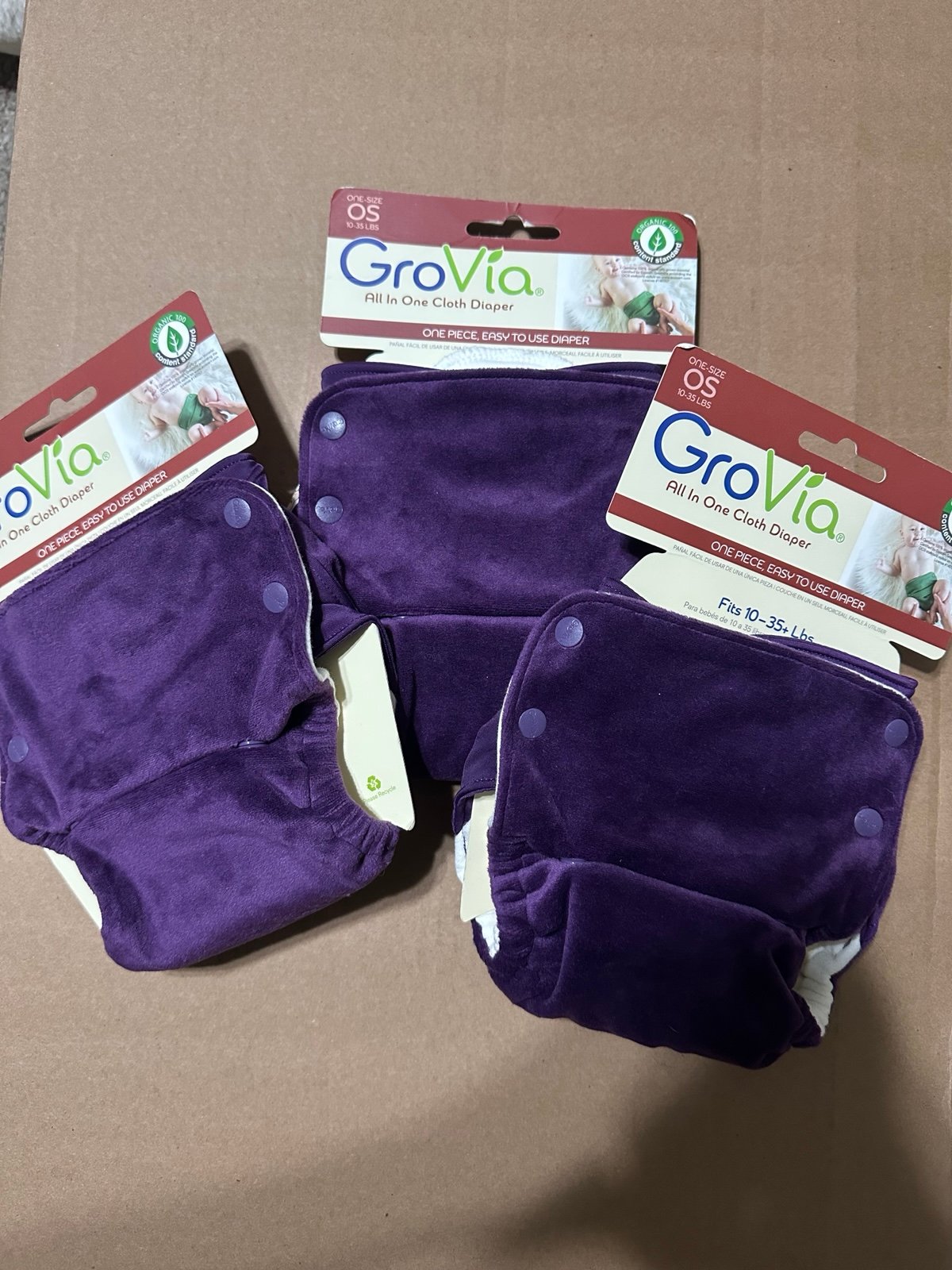 3 Grovia All in One Cloth Diapers