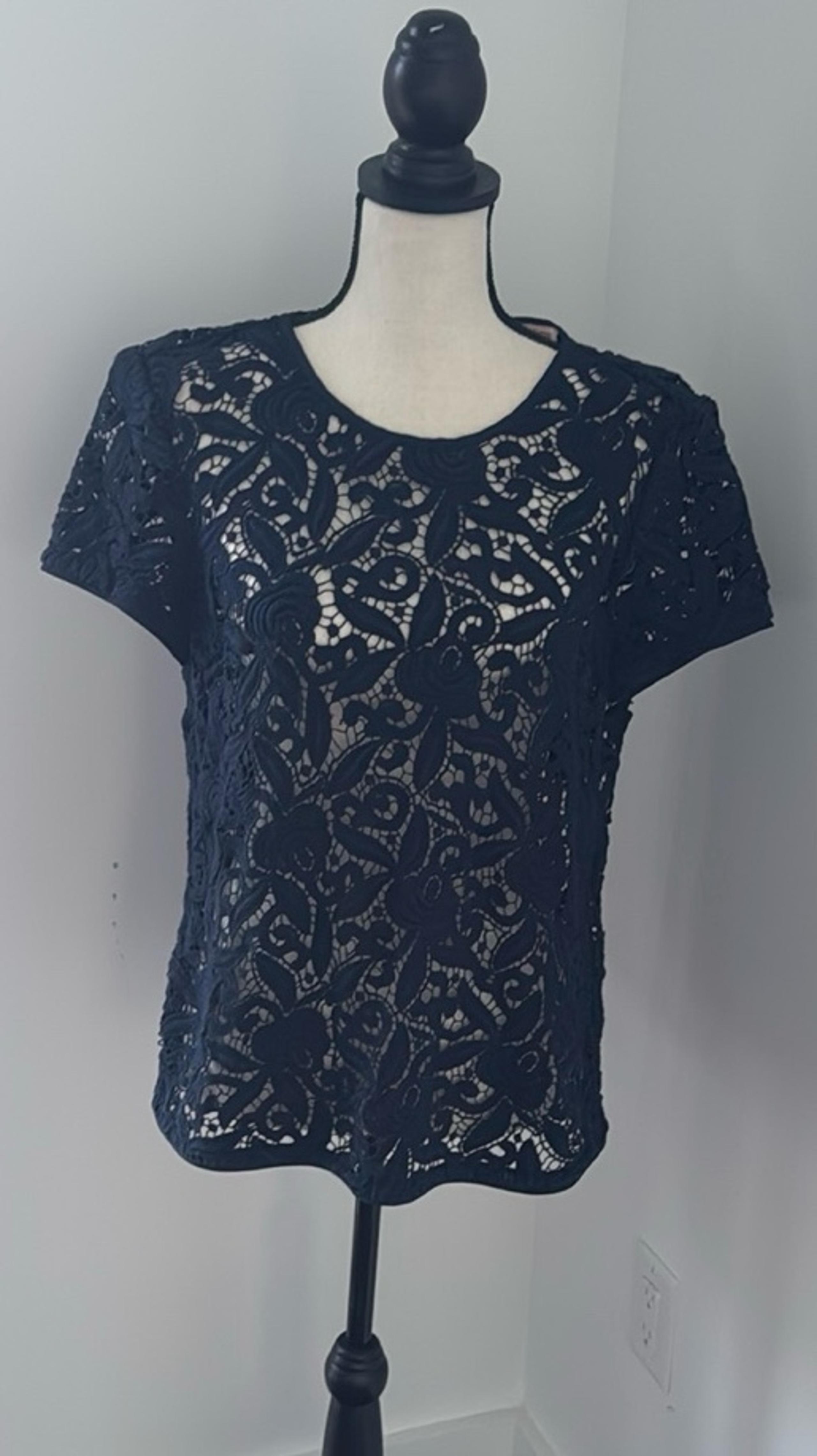 Juicy couture knit crochet top medium