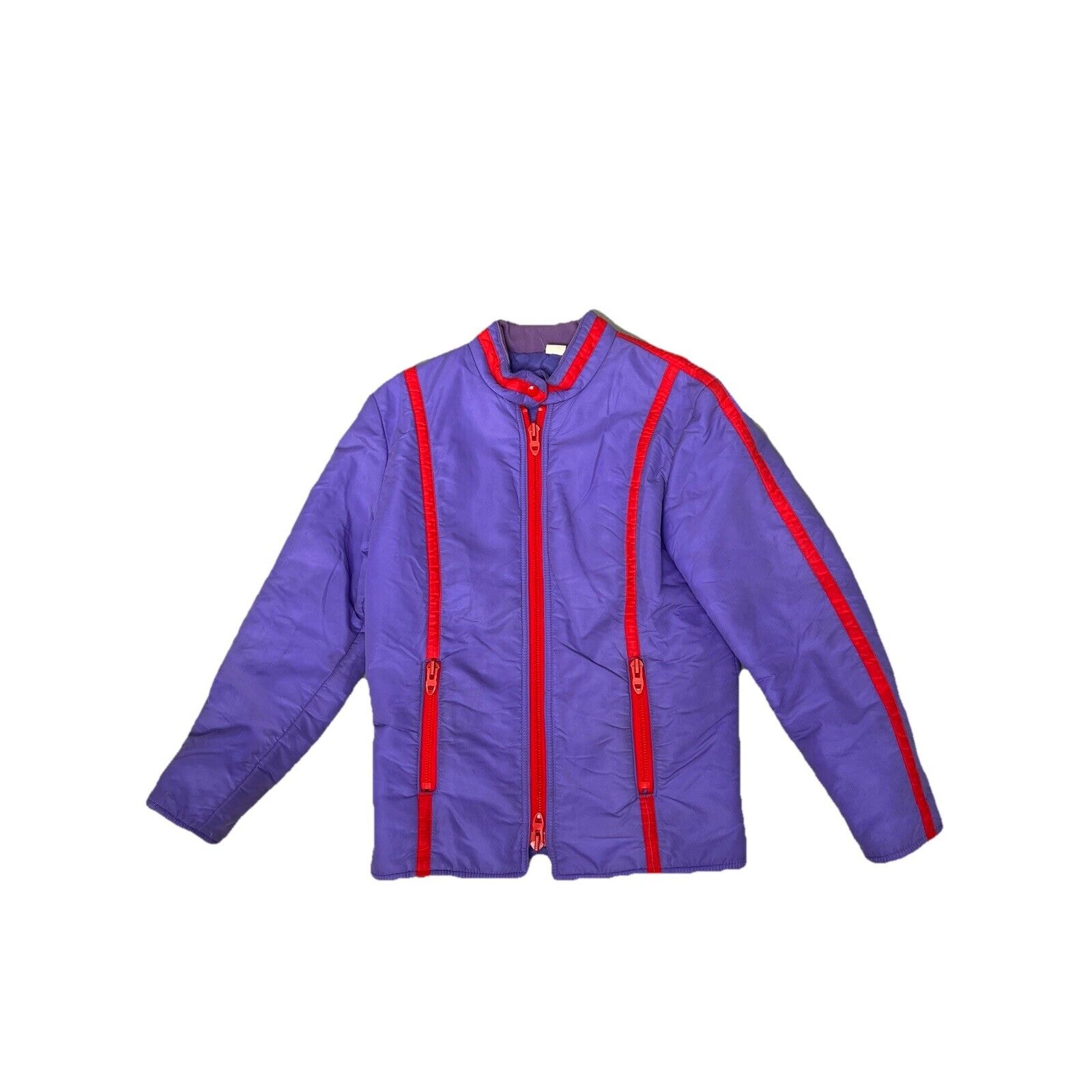 Vintage Max Frost 2 Piece Kid’s Ski Jacket & Snow Pants Purple & Red