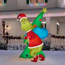 9 ft. Giant-Sized LED Grinch Scene AirBlown Inflatable