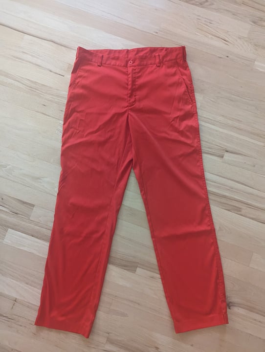 Mens Nike Golf Dri-Fit Red Orange Golf Pants 34W 32L