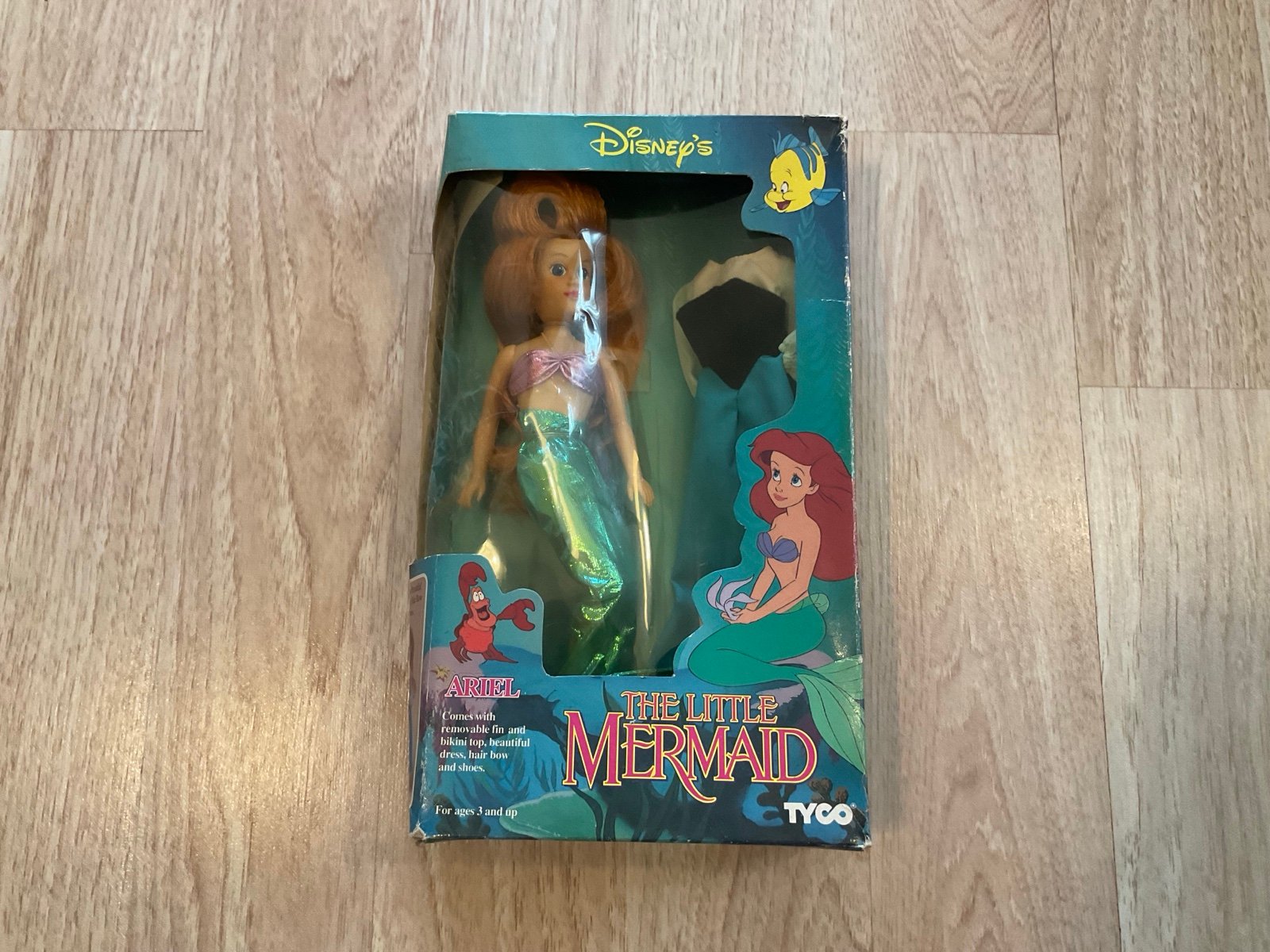 Vintage Disney The Little Mermaid Ariel Doll by Tyco Princess Dress