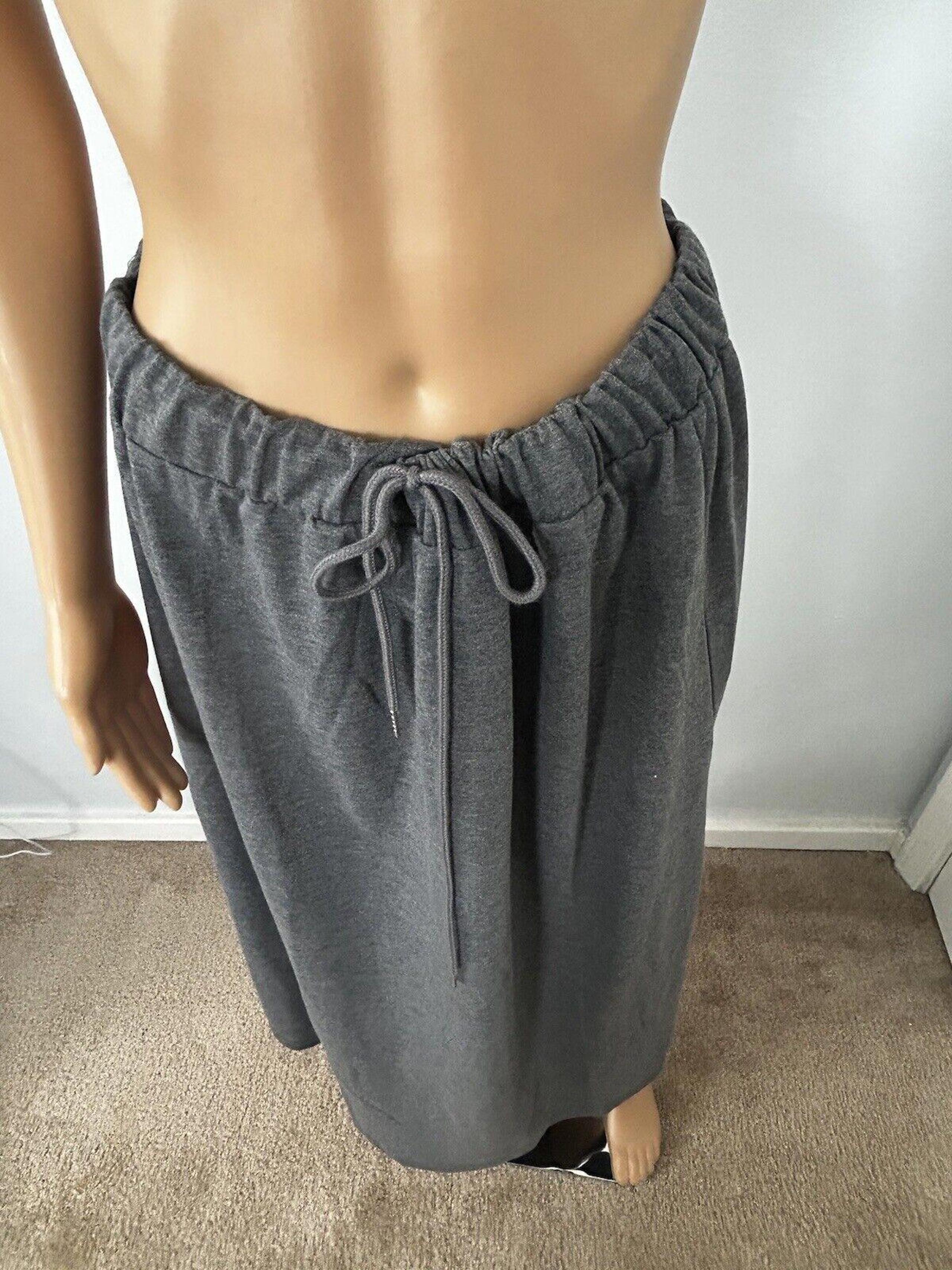 Dark Gray Skirt Elastic Waist Sweatshirt Type Material  2XL