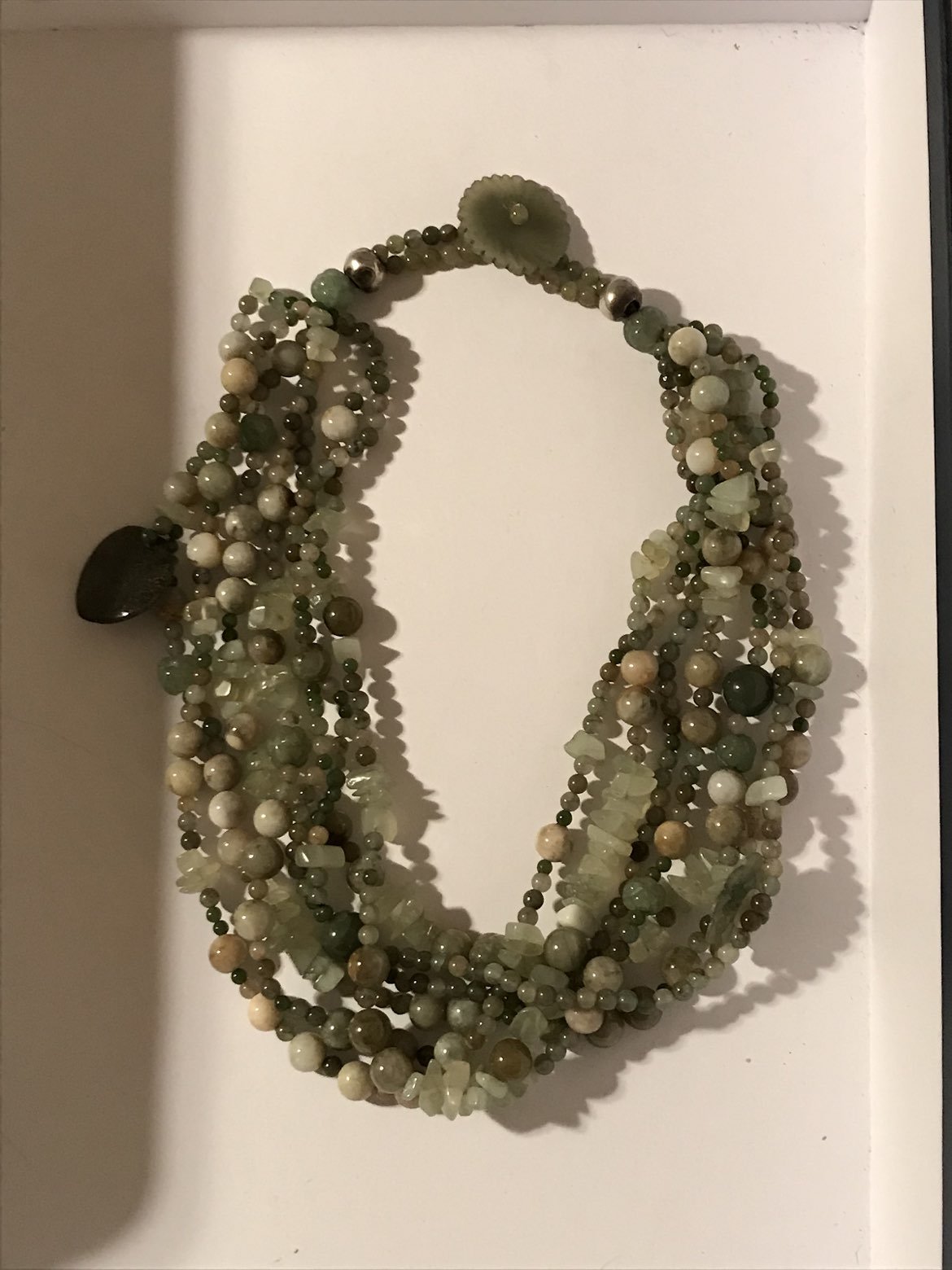D Robinson 6 Strand Beaded Jade Necklace