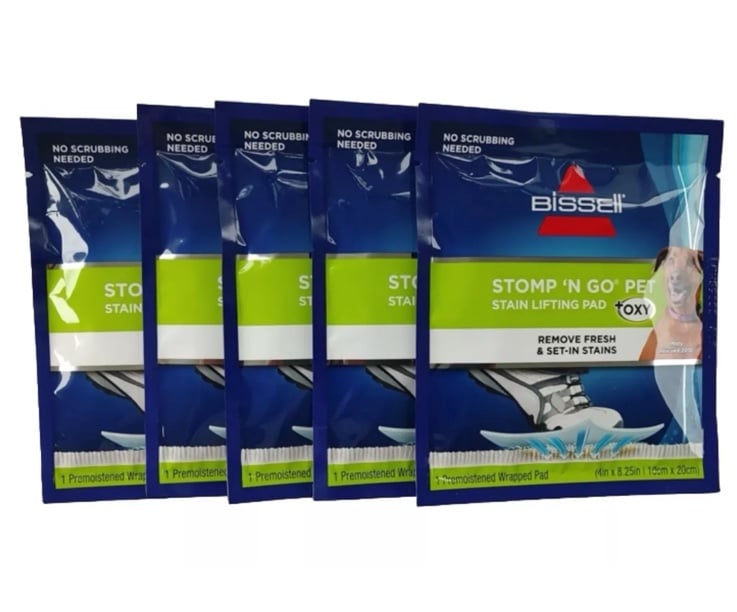 Bissell Stomp’N Go Pet Lifting Pads + Oxy Stain Carpet Rug Cleaning 35 Pack