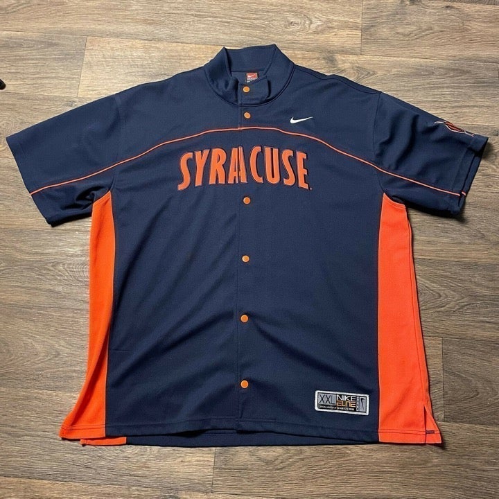 Syracuse shops Orangemen Basketball NCAA ACC Nike Elite Navy Blue Shooting Warmup XXL
