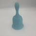 Vintage Fenton Art Glass Powder Blue Satin Daisy & Button Bell