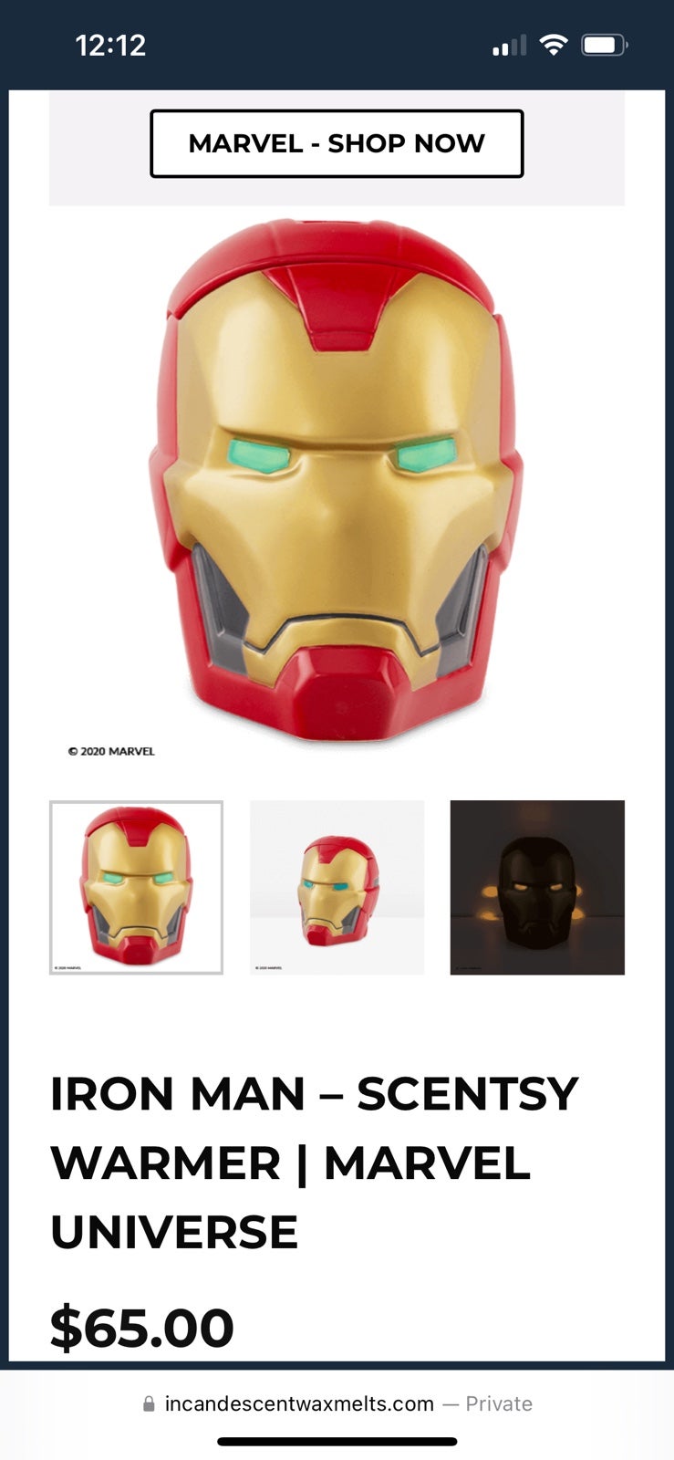 Iron Man Scentsy warmer