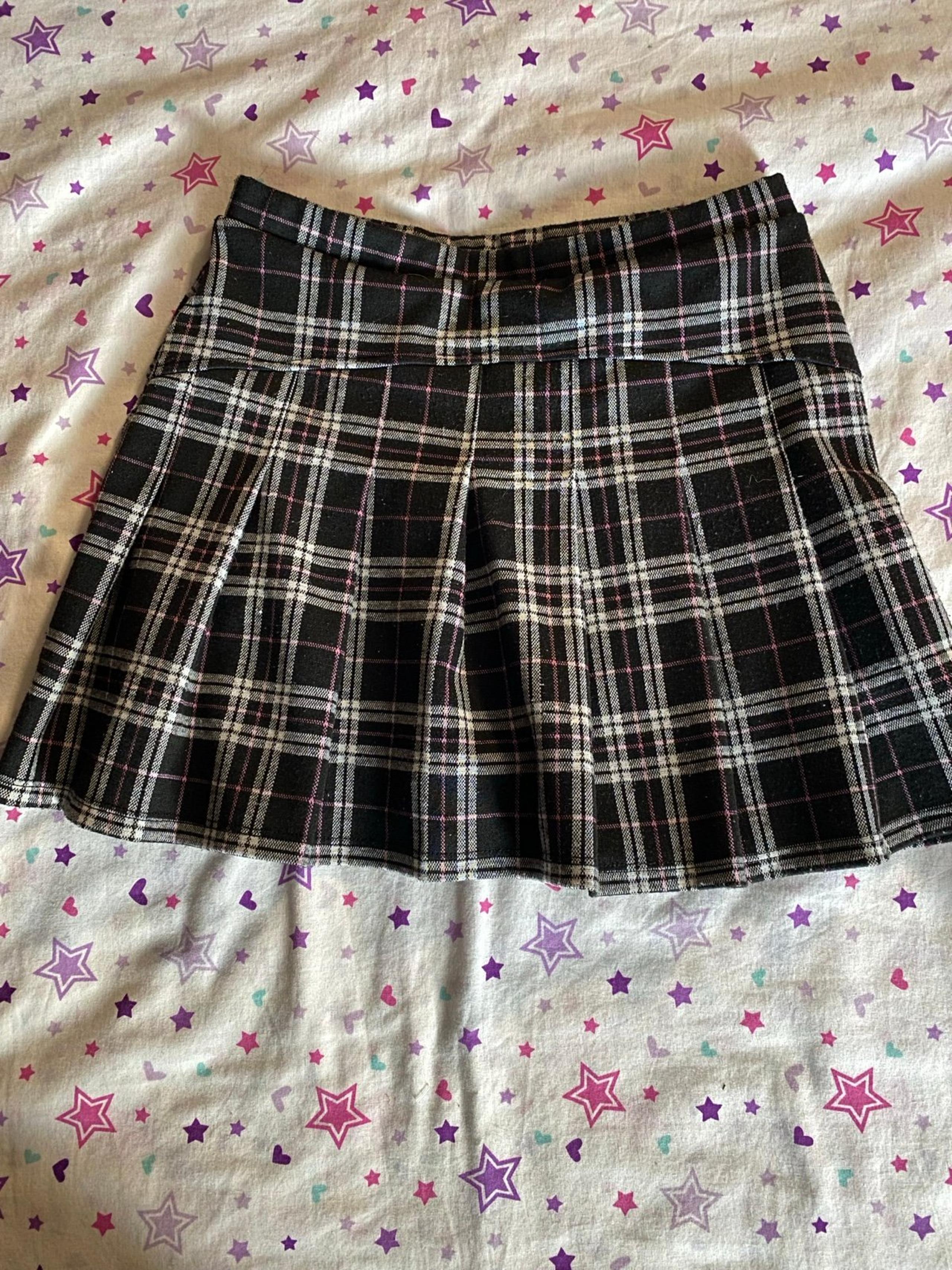 Super Cute Black and Pink Plaid Skirt with Shorts