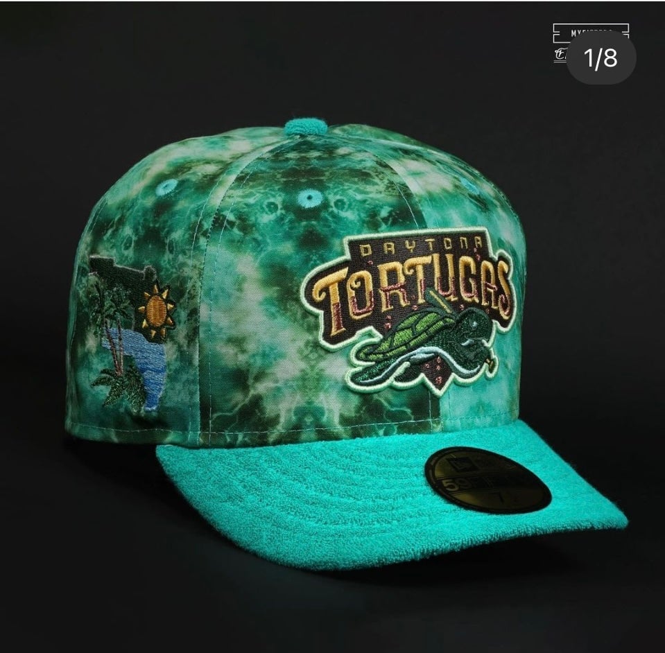 Myfitteds elite series Daytona tortugas Florida sunshine patch size 8 brand new