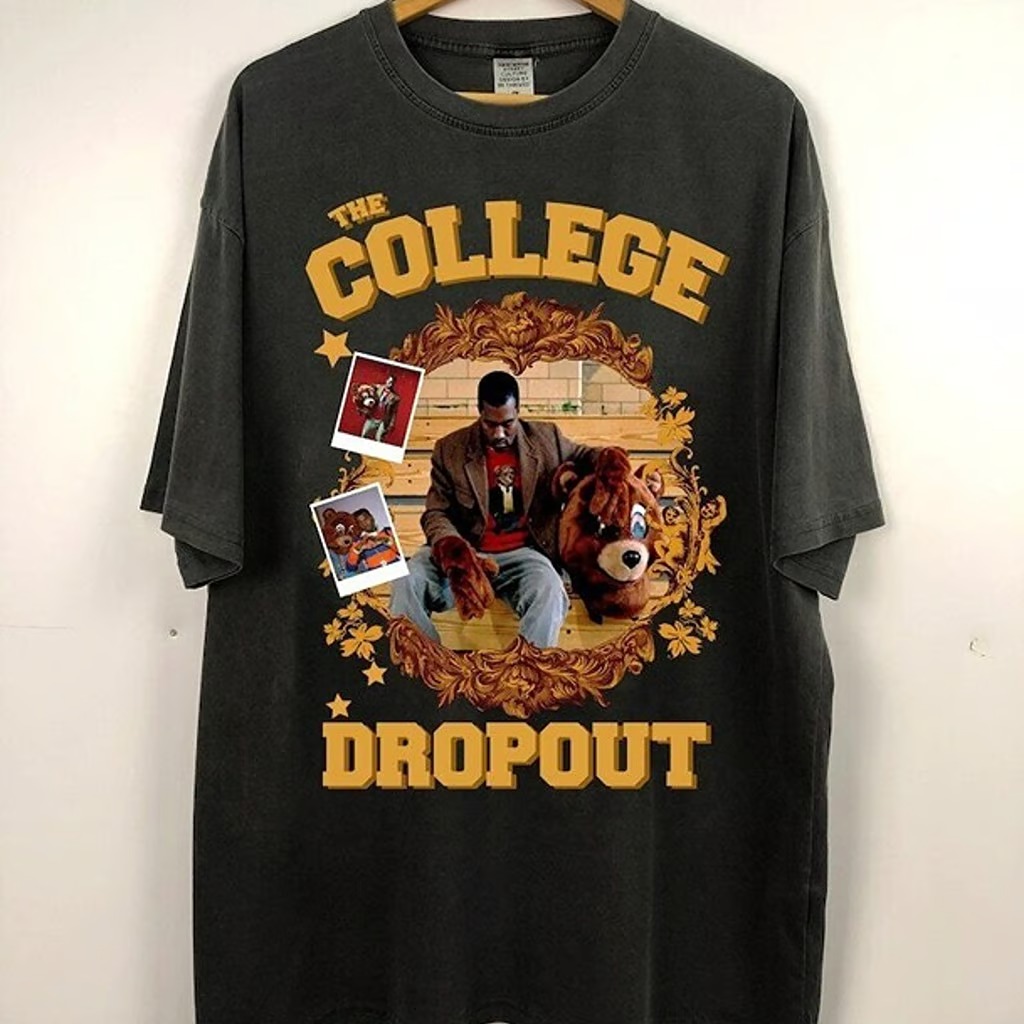 Vintage Kanye West College Dropout T Shirt Funny Black Vintage Kanye West College Dropout T Shirt Funny Black