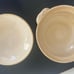 Vintage Retro Clay Plaid Dutch Oven Casserole Holder, Glazed Stoneware