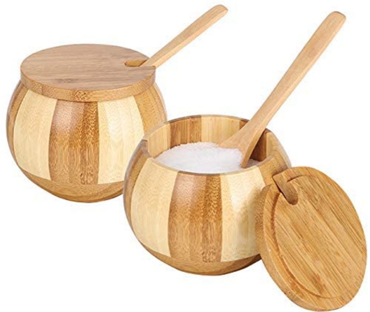 Box Natural Bamboo Seasonings Storage