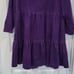 Teddy Fresh Corduroy Square Neck Purple Mini Dress, L