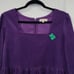 Teddy Fresh Corduroy Square Neck Purple Mini Dress, L