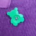Teddy Fresh Corduroy Square Neck Purple Mini Dress, L