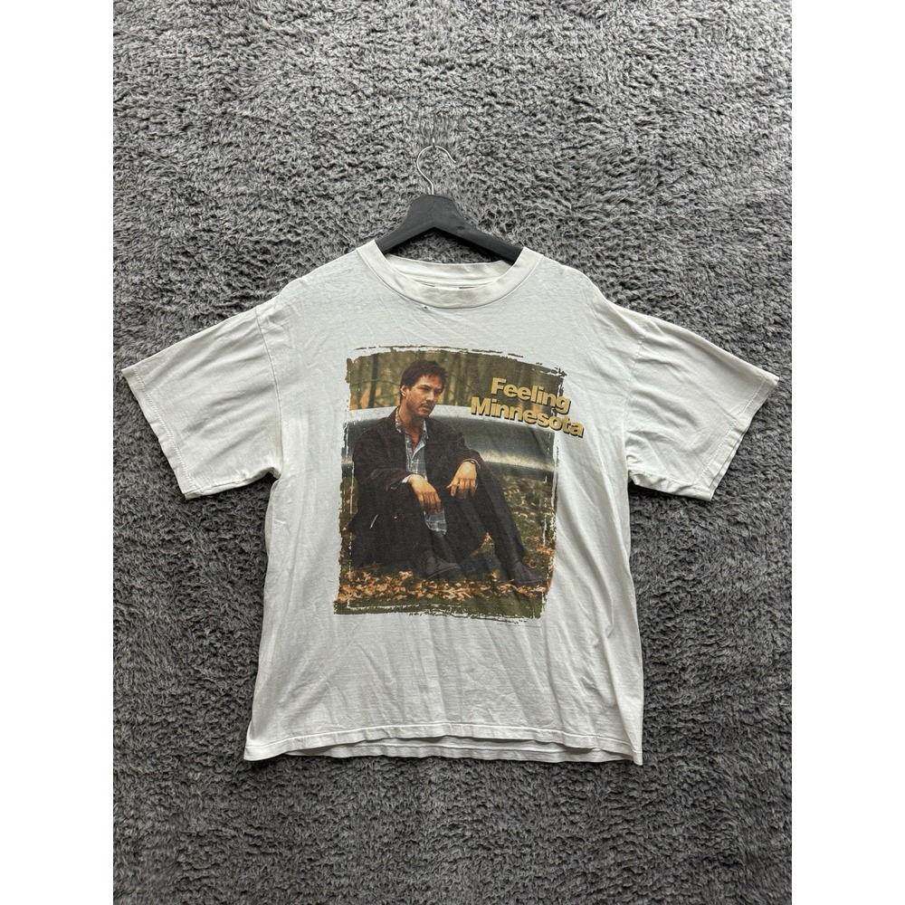 Keanu Reeves Vintage 90's Feeling Minnesota Shirt in White 1996 Back Hit