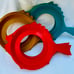 Vintage MCM Retro Plate-Mate Fish Plastic Paper Plate Holder - Lot of 8